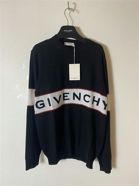 givenchy black intarsia logo sweatshirt|Givenchy crest sweatshirt.